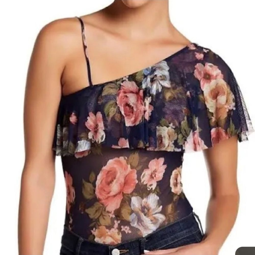 Free Press Floral Off the shoulder Bodysuit Size XS